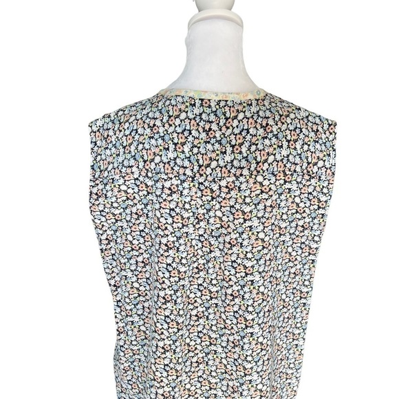 Equipment - Sleeveless Floral Button Down Silk Blouse Sz M - Picture 5 of 7
